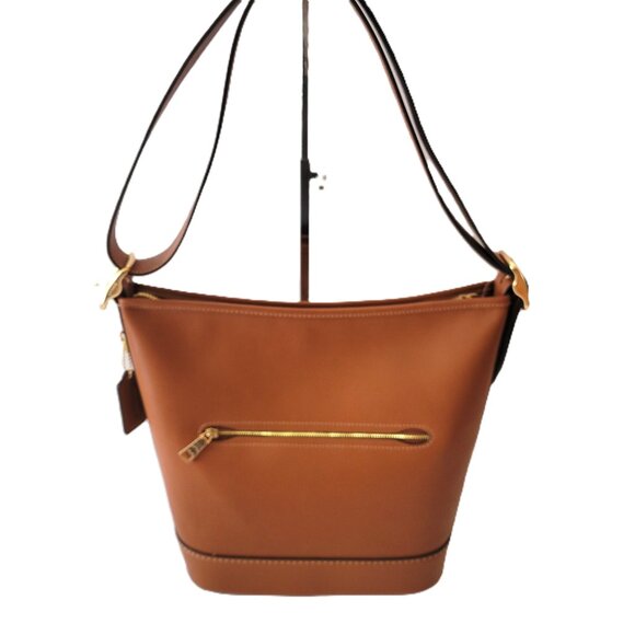 Coach CBH19 Smooth Grain Jude Duffle Bag Shoulder Handbag Tan - Picture 5 of 7